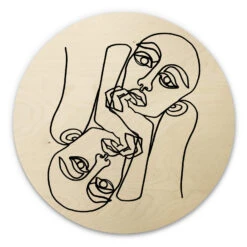 Wall Circle Wood Hariri - Abstract Ava