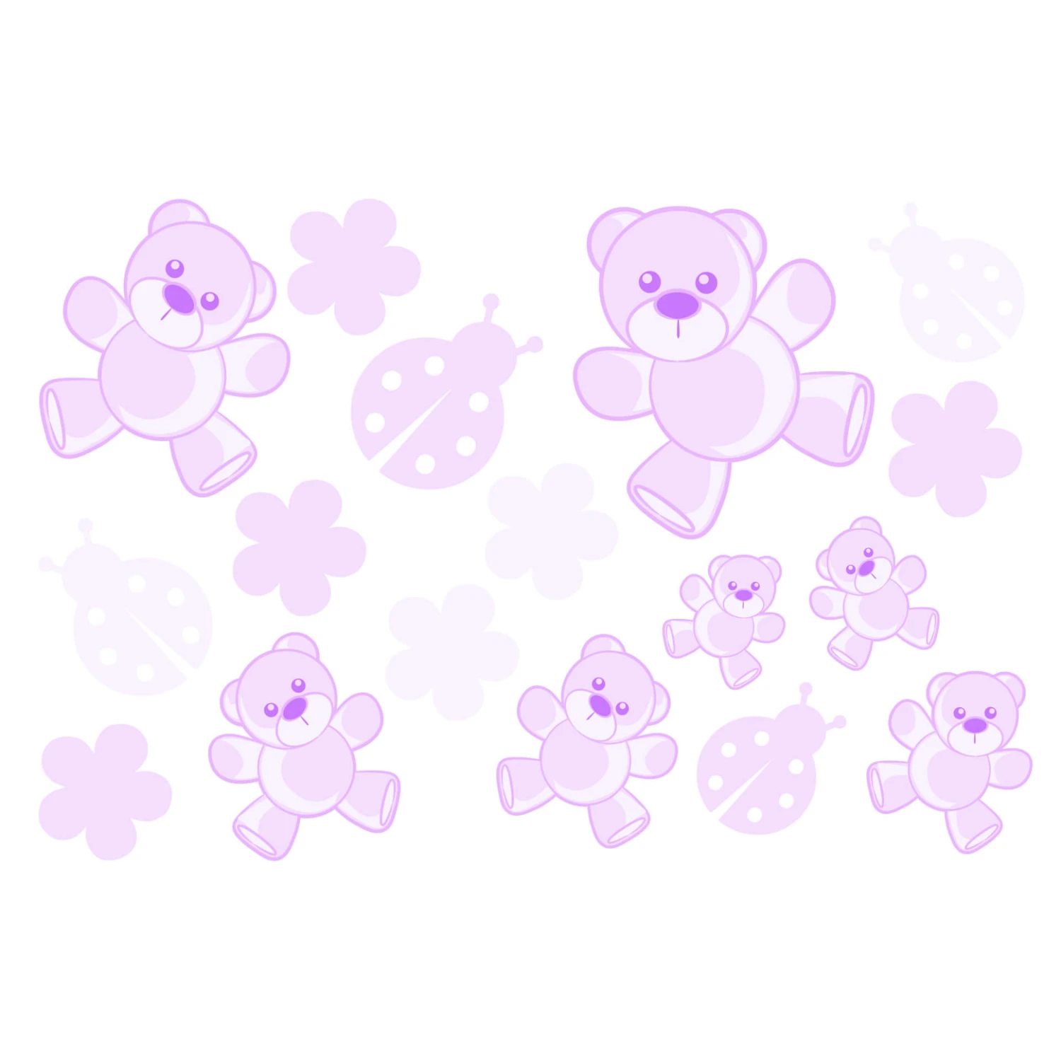 Teddy Bears For Girls Wall Sticker - Image 2