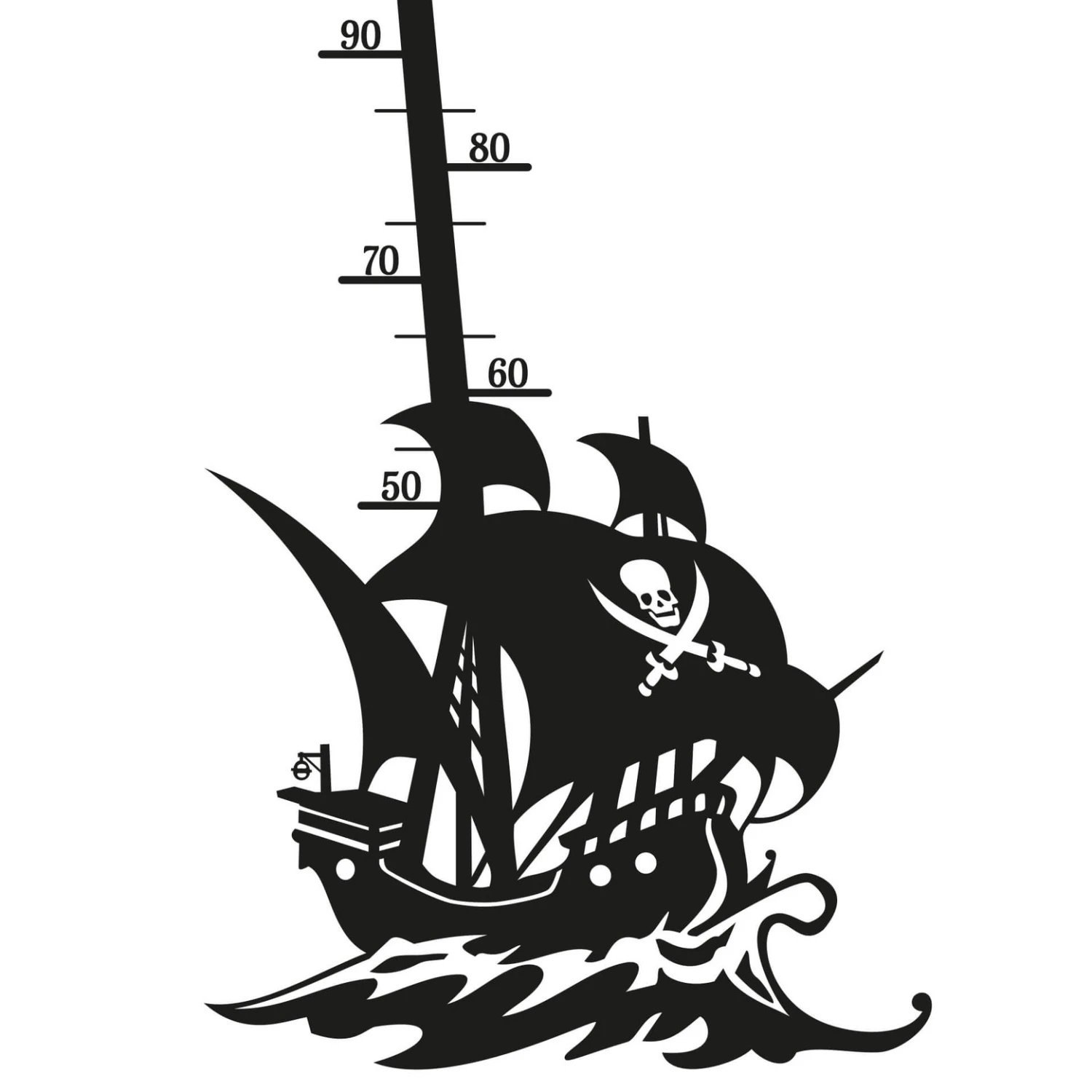 Measuring Bar Pirate Ship - Wall Sticker - Image 3