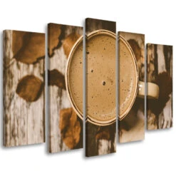 5 Piece Canvas Print, Vintage Retro Coffee