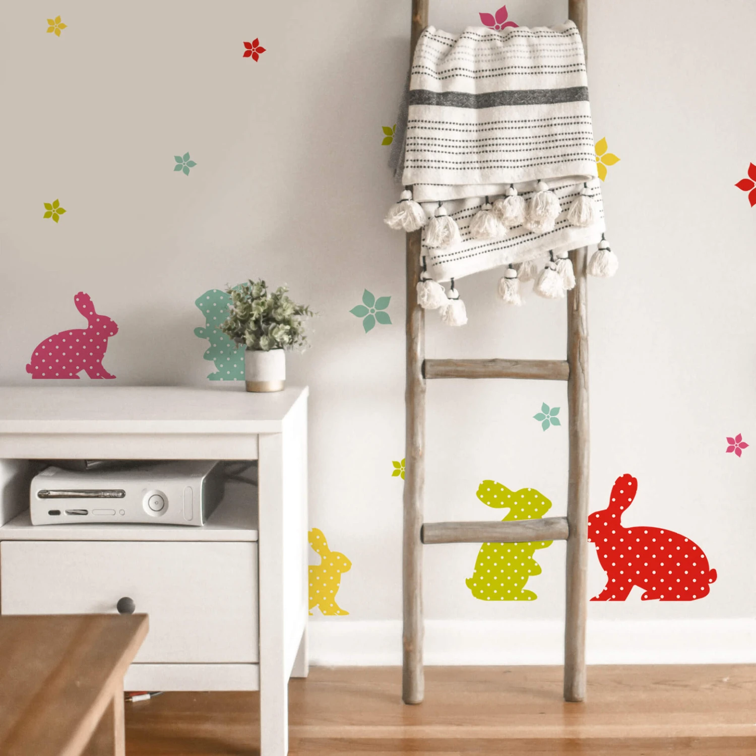 Bunny Set Colours Wall Sticker