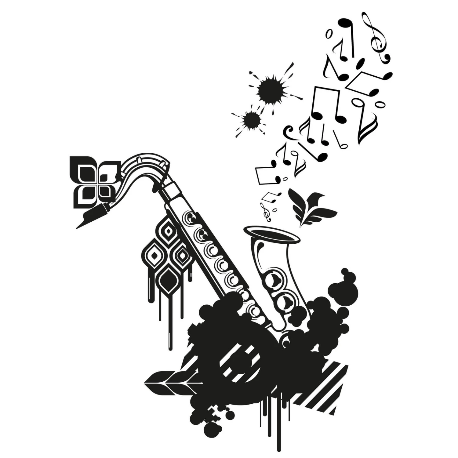 Saxophone Wall Sticker - Image 2