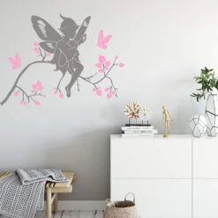 Elf On A Branch (2-colours) Wall Sticker