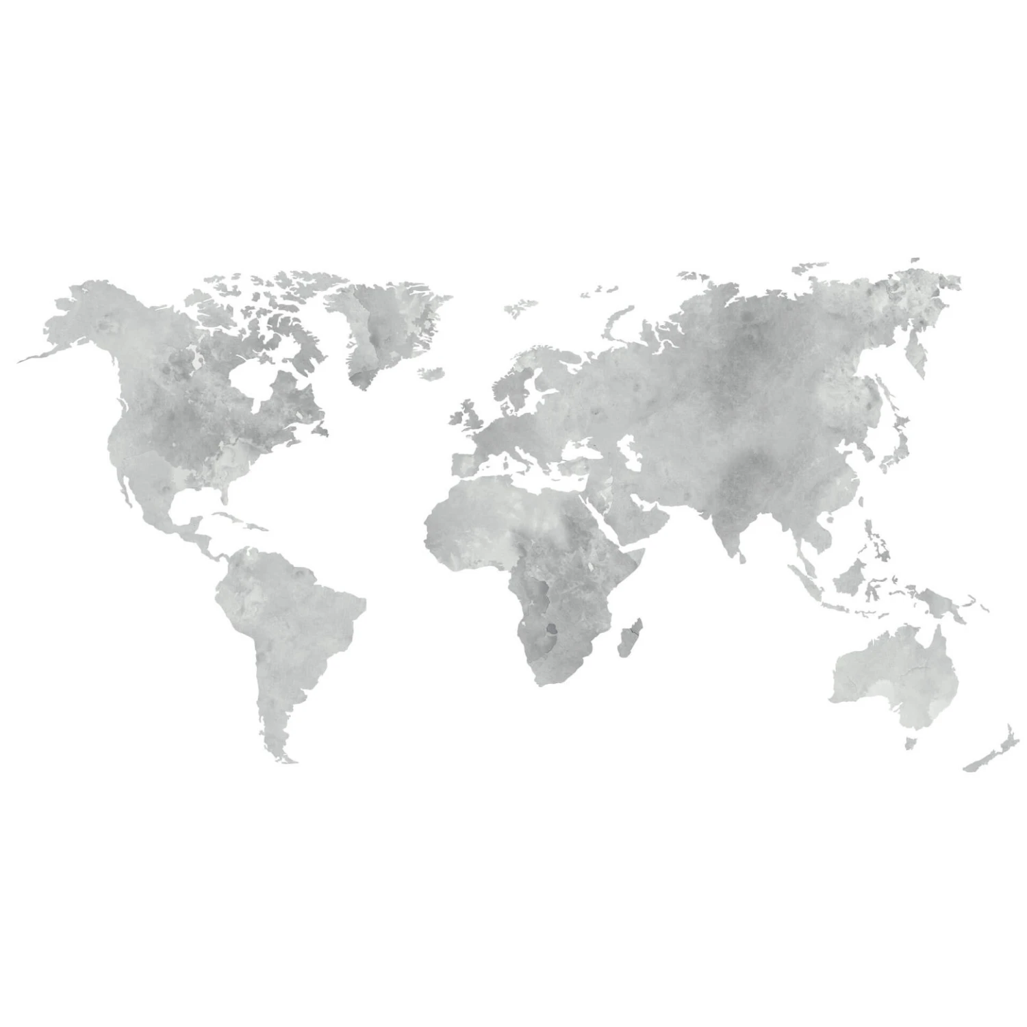 Water Colour World Map (grey) - Image 2