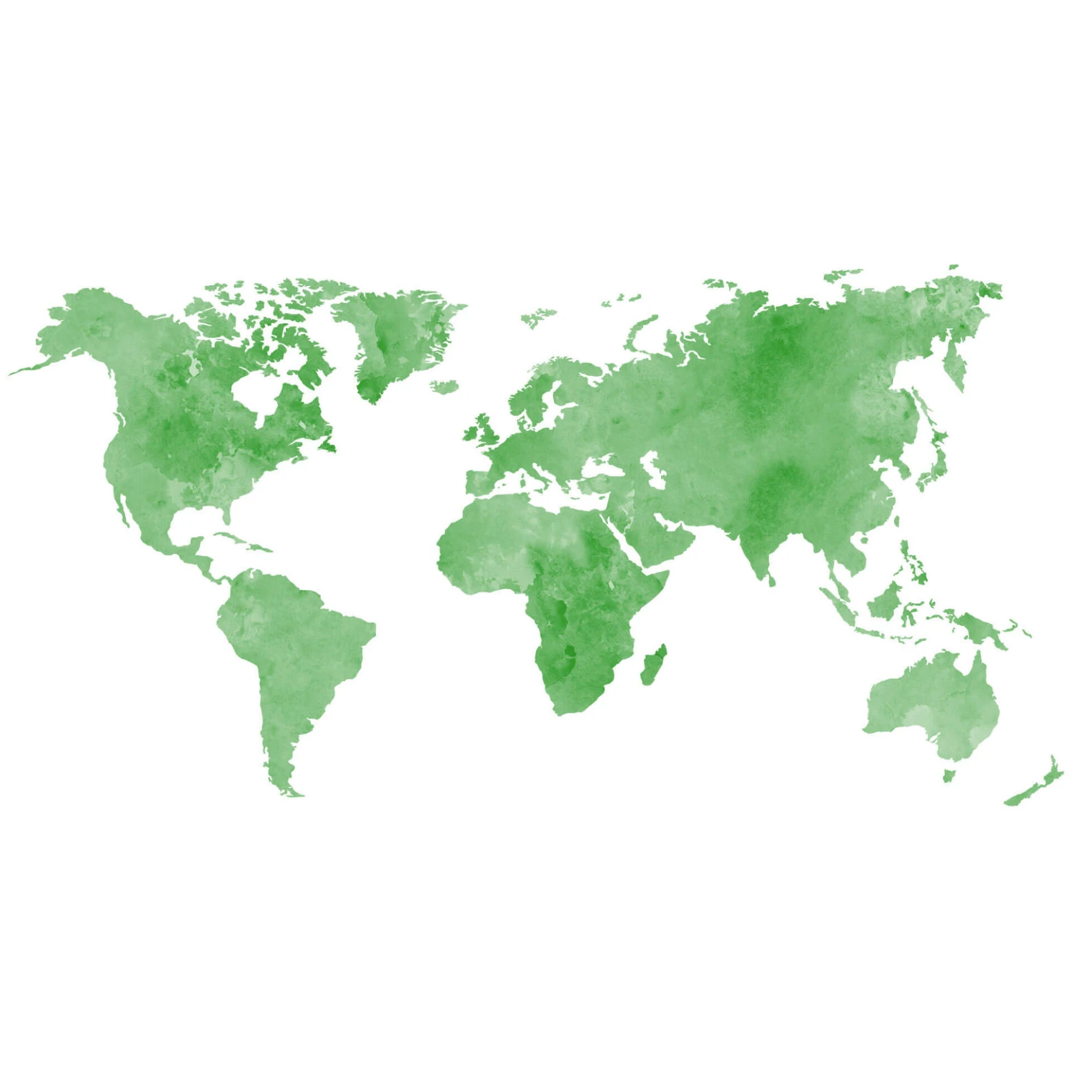 Aquarel World Map (Green) Wall Sticker - Image 2
