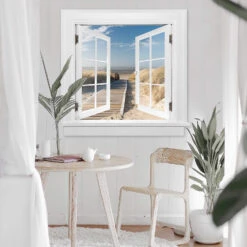 Trompe L'oeil Wall Sticker - Beach