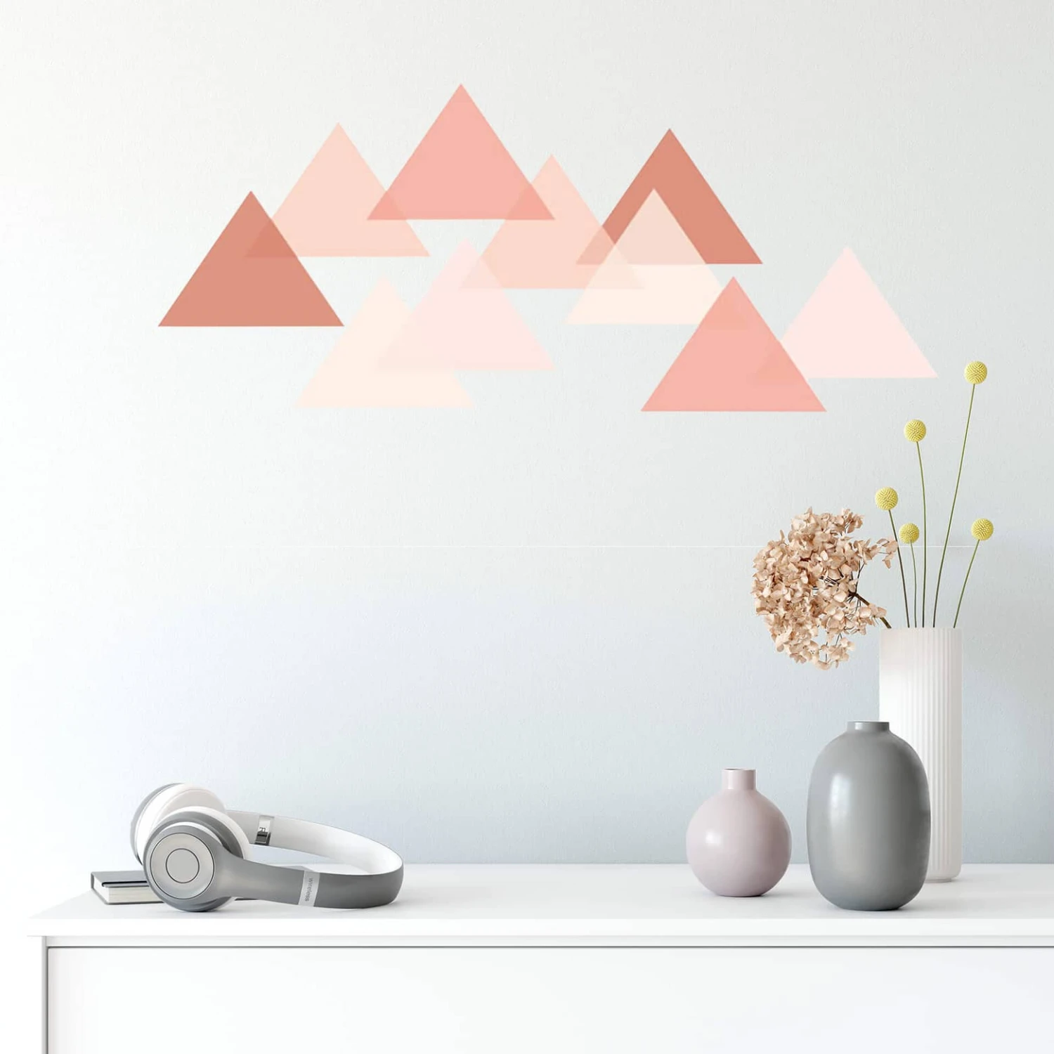 Triangle Cloud - Red Wall Sticker