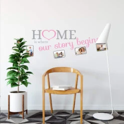 Home Is... 2 Colours With Room For Pictures Wall Sticker