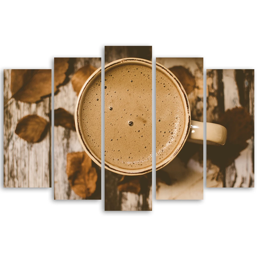 5 Piece Canvas Print, Vintage Retro Coffee - Image 2