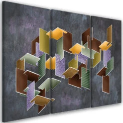 3-part Canvas Print, 3D Puzzle