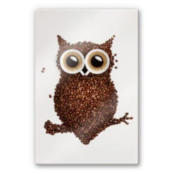 Coffee Owl Acrylic Glass