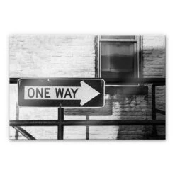 Acrylic Glass Street Sign One Way