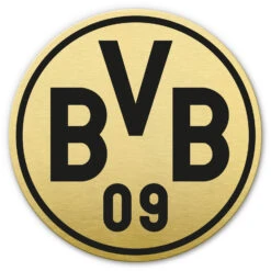 Alu-dibond With Gold Effect BVB Logo