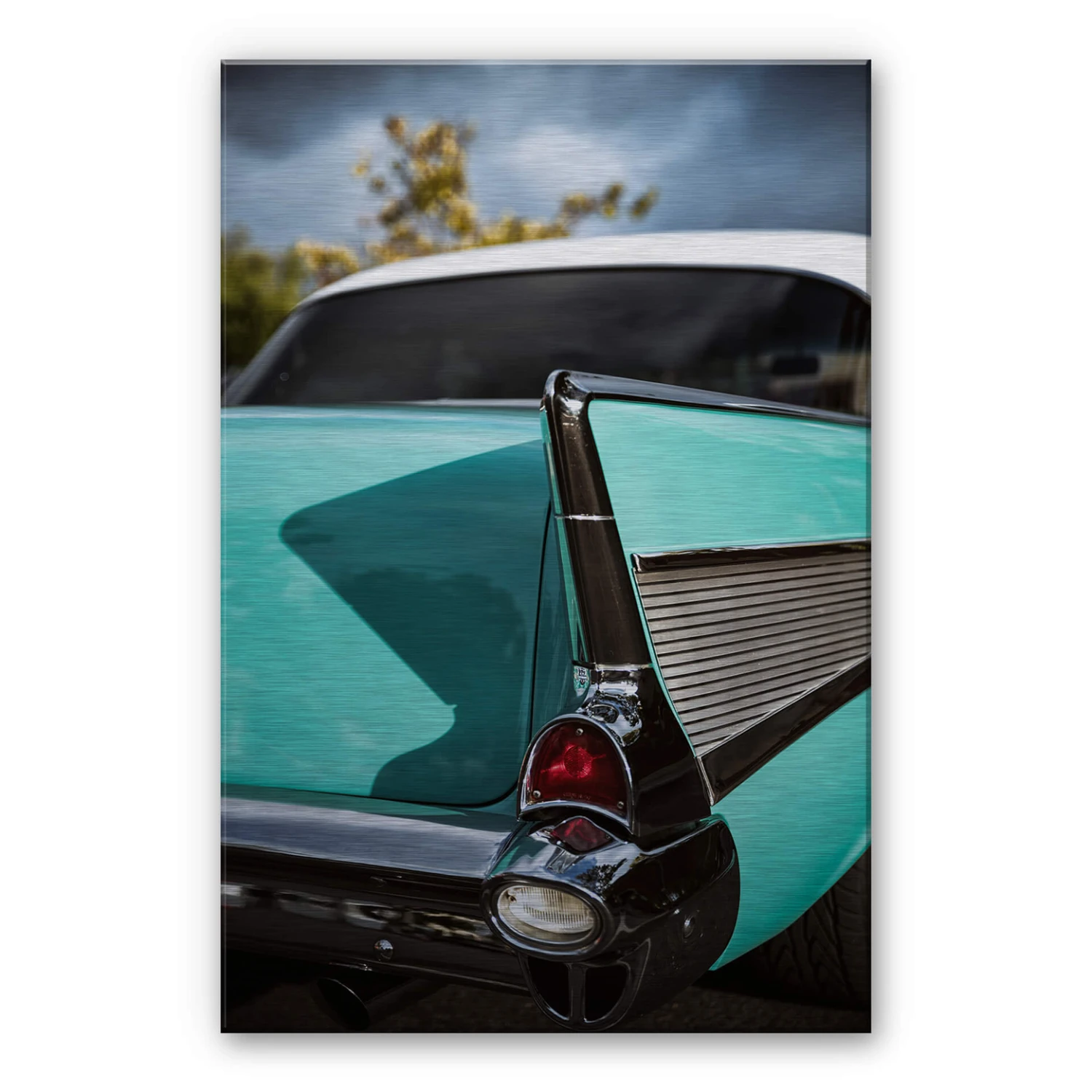 Alu-Dibond Round Silver Effect - Kadam - Flora Poppy