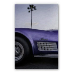Alu-dibond Silver Effect Ochlich - Violet Oldtimer
