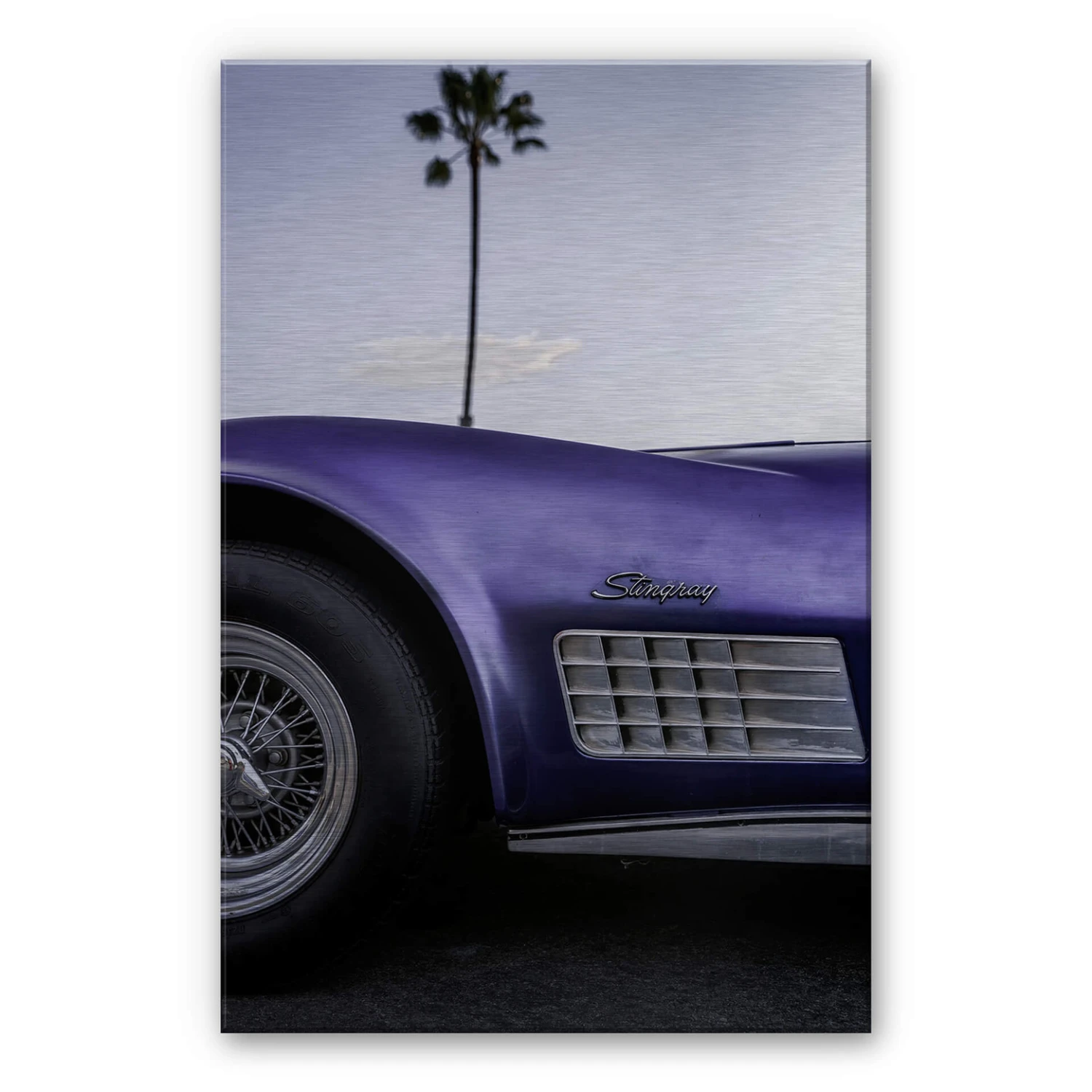 Alu-dibond Silver Effect Ochlich - Violet Oldtimer