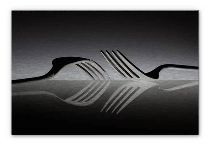 De Kogel- Silverware Reflection Aluminium Print
