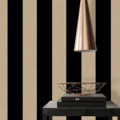 Architects Paper Non-woven Wallpaper With Real Flock Castello Black, Metallic