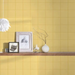 A.S. Creation Wallpaper Geometric In Gold And Yellow Non-woven Wallpaper Light Textured