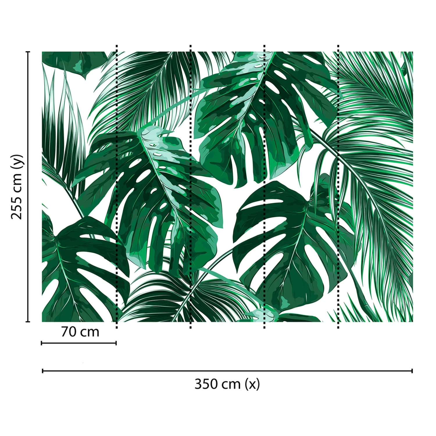 Designwalls Wallpaper In Green And White Non-woven Wallpaper Palm Leaves Palms 0 - Image 3