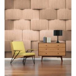 Non-woven Wallpaper AluPattern Photo Wallpaper Designwalls In Brown