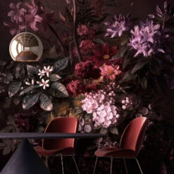 Livingwalls Photo Wallpaper Walls By Patel Bouquet Noir 1