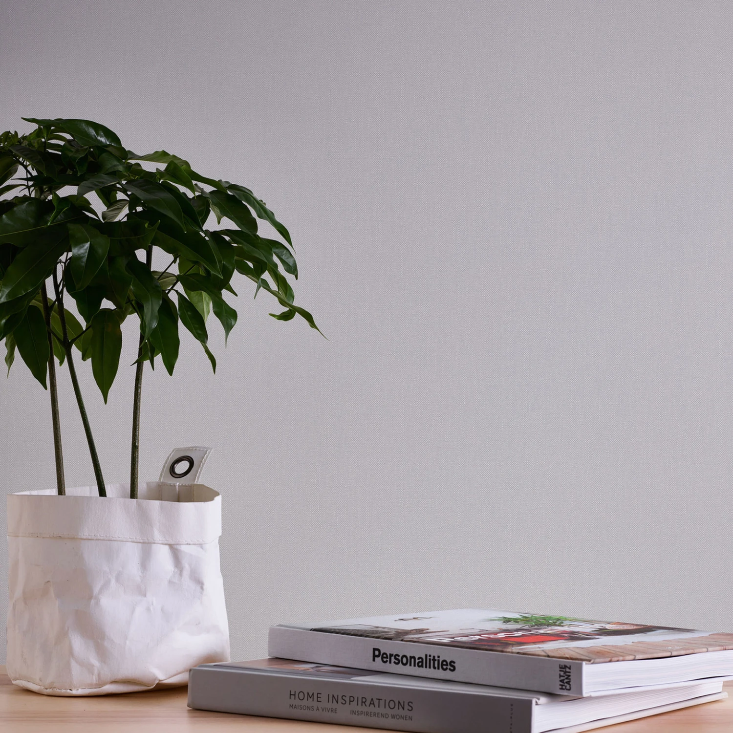 Grey Unit Wallpaper In Matt Non-woven Wallpaper Hygge With Light Structure