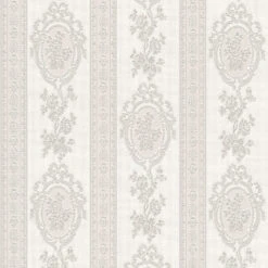 A.S. Création Wallpaper Belle Epoque Grey, Metallic, White
