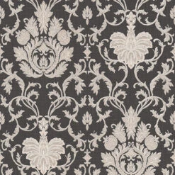 A.S. Création Wallpaper Belle Epoque Beige, Metallic, Black