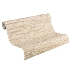 A.S. Création Non-woven Wallpaper Best Of Wood`n Stone 2nd Edition Beige, Cream