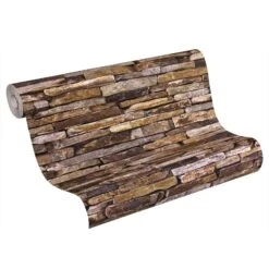 A.S. Création Non-woven Wallpaper Best Of Wood`n Stone 2nd Edition Beige, Brown, Yellow