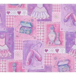 A.S. Création Paper Wallpaper Boys & Girls 5 Multicolored, Pink, Purple
