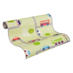 A.S. Création Paper Wallpaper Boys & Girls 5 Multicolored, Green