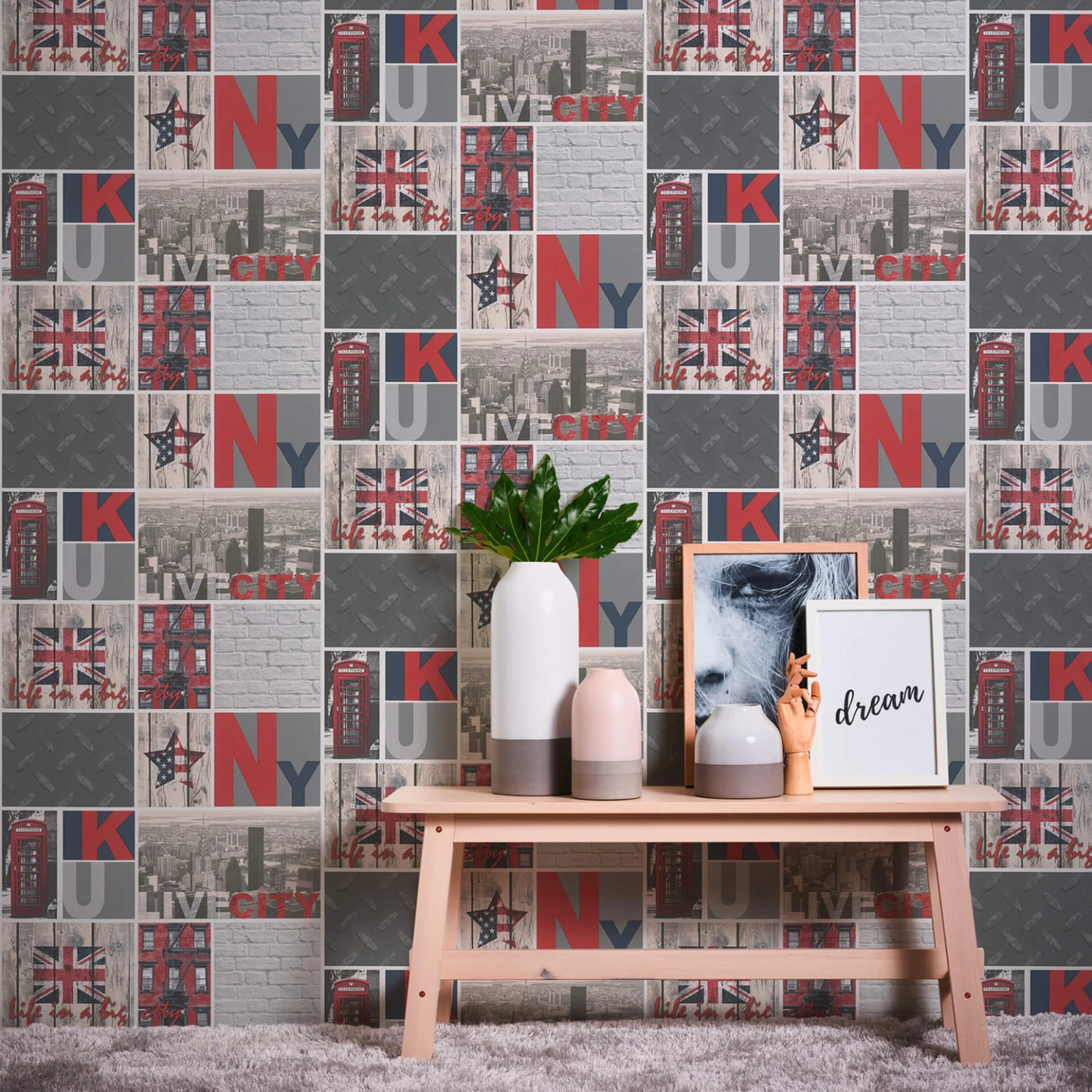 A.S. Création Paper Wallpaper Boys & Girls 5 Beige, Multicolored, Grey - Image 3