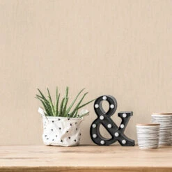 Matt Unit Wallpaper In Beige And Cream Non-woven Wallpaper With Structure In Scandinavian Style Hygge