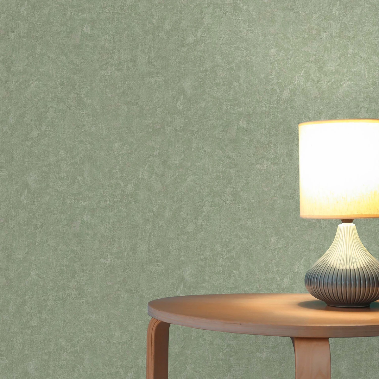 Plain Wallpaper Sustainable - Non-woven Wallpaper Vintage By A.S. Création Green 386392 - Image 5