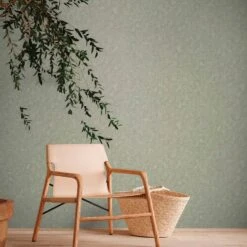 Plain Wallpaper Sustainable - Non-woven Wallpaper Vintage By A.S. Création Green 386392