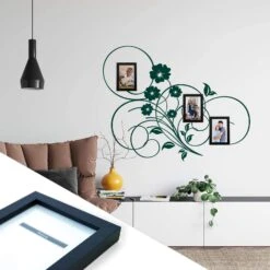 Blooming Tribal Incl. 3 Photo Frames Wall Sticker