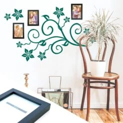 Flowers Incl. 3 Photo Frames Wall Sticker