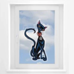 Window Sticker LA Ink Siamese Cat