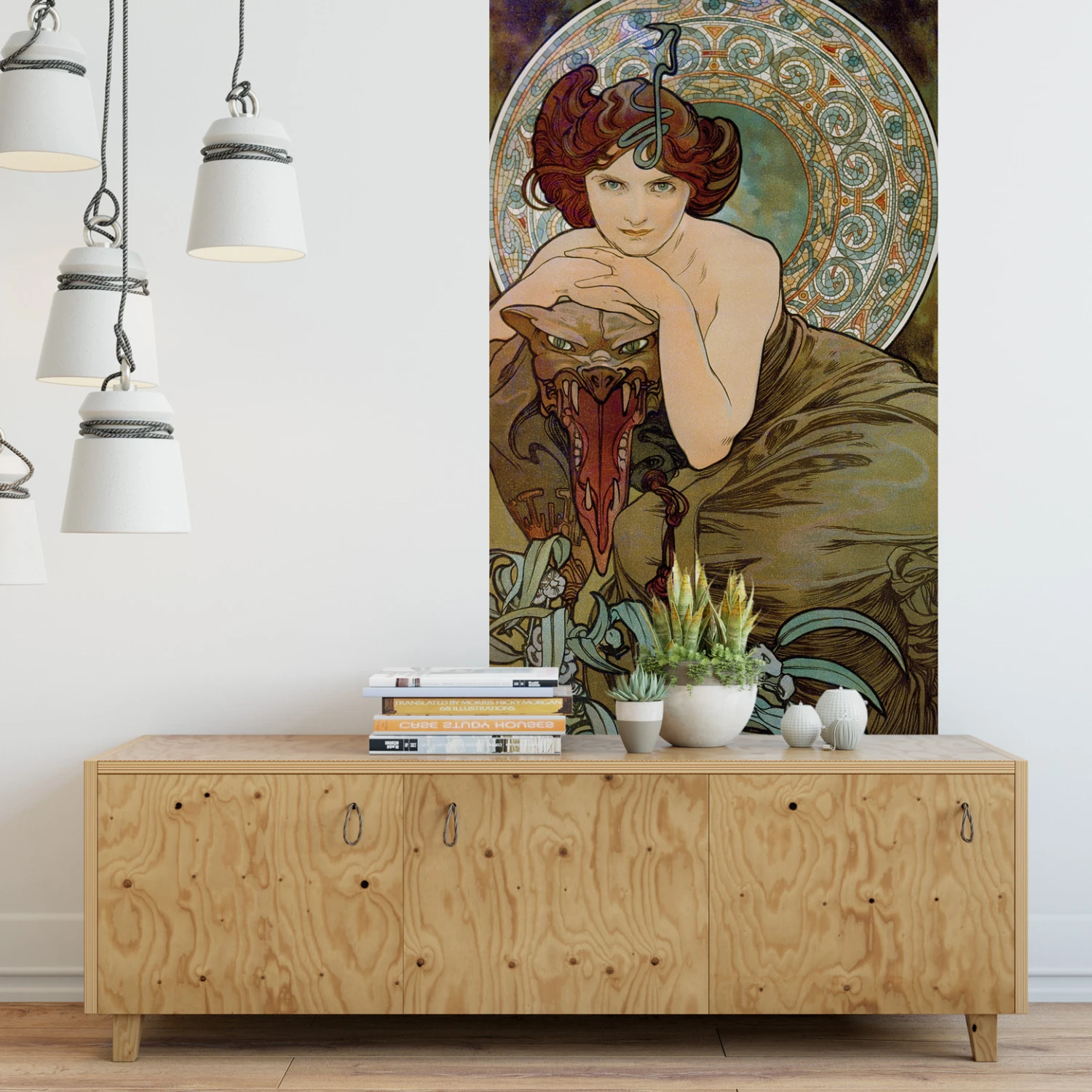 Mucha - Emerald - Photo Wallpaper