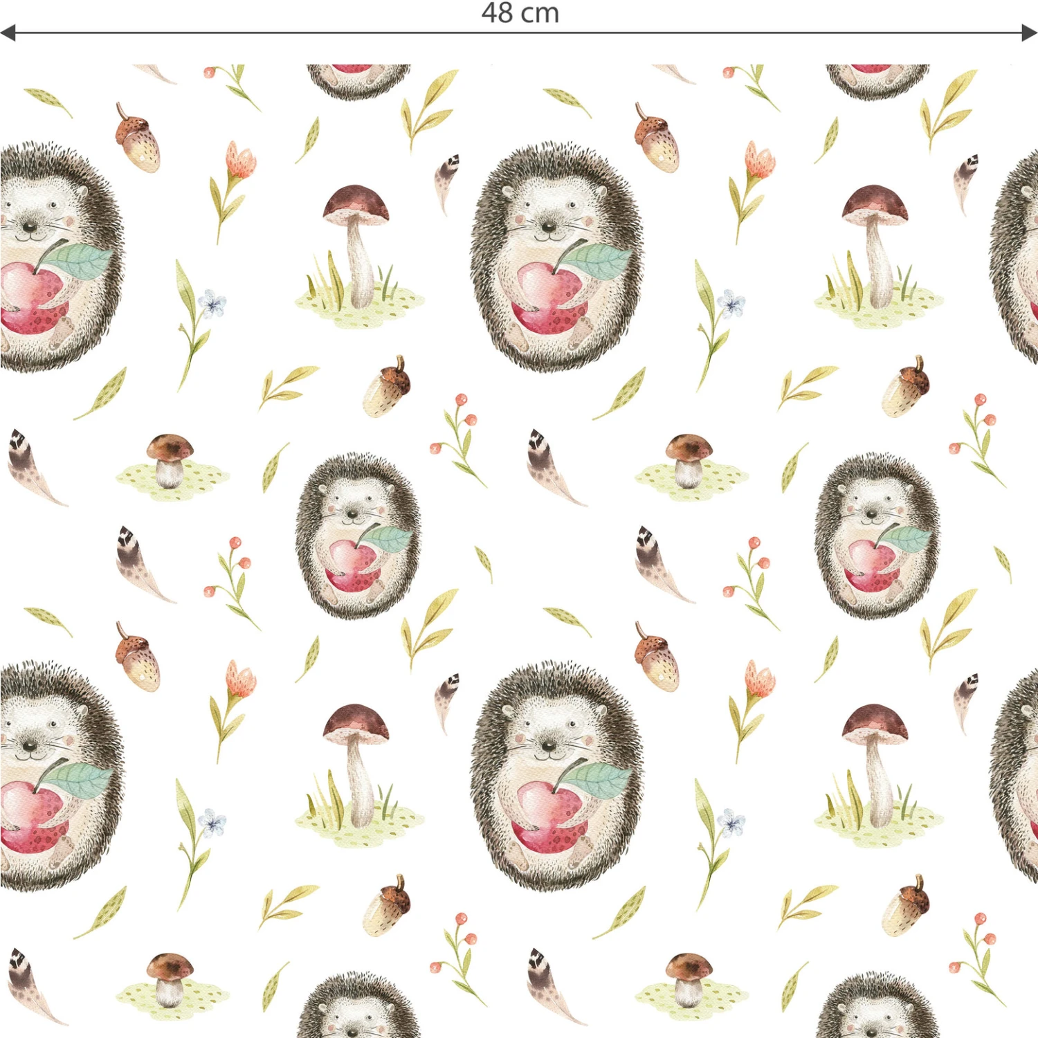 Patterned Wallpaper Kristina Kvilis – Hedgehogs - Image 3