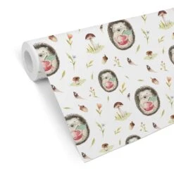 Patterned Wallpaper Kristina Kvilis – Hedgehogs