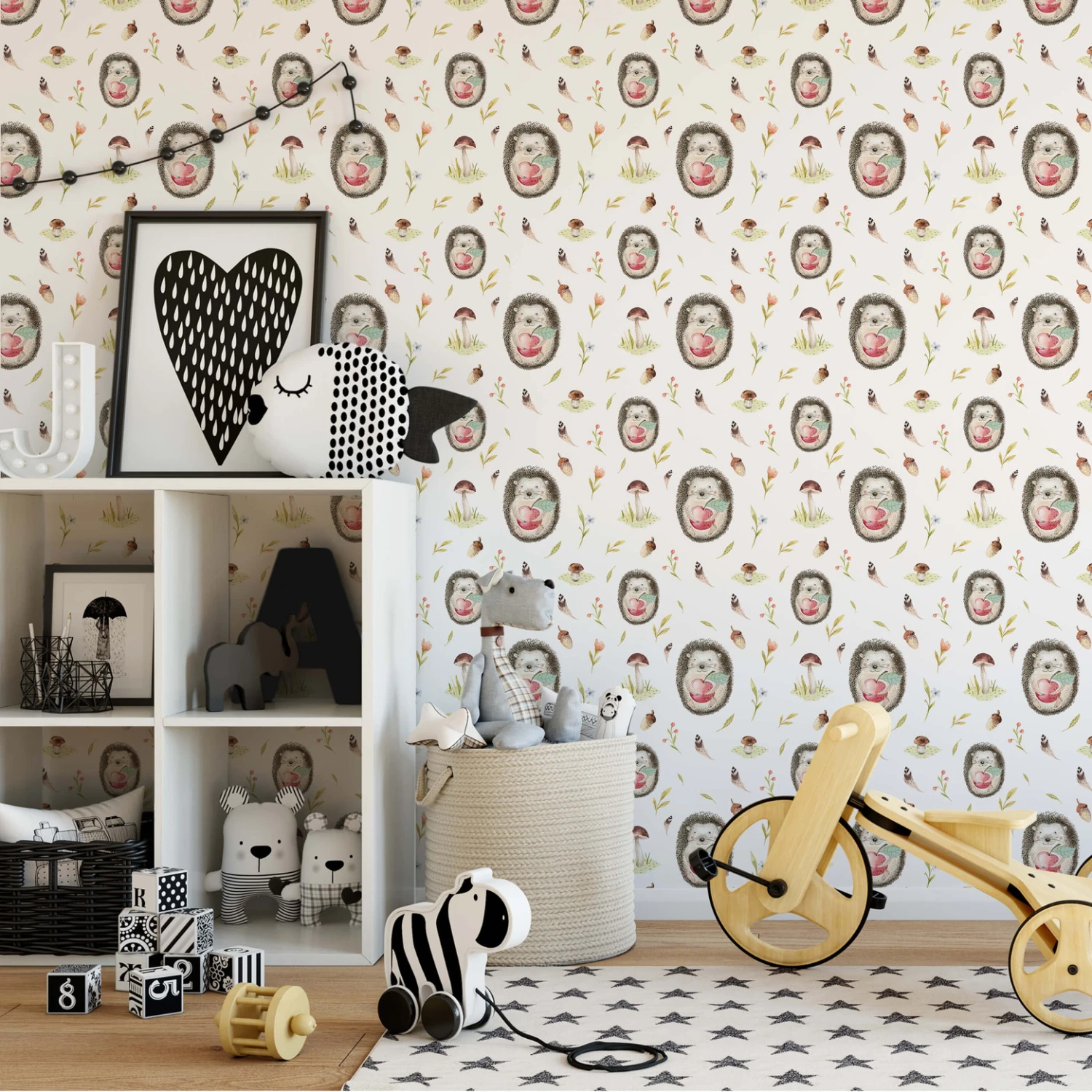 Patterned Wallpaper Kristina Kvilis – Hedgehogs - Image 4