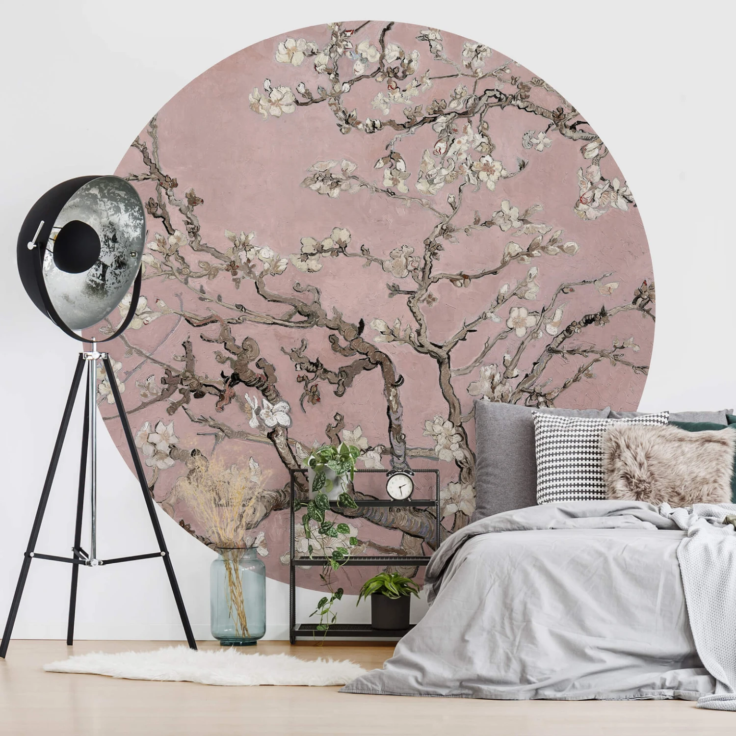 Round Wallpaper Van Gogh - Almond Blossom Rosé