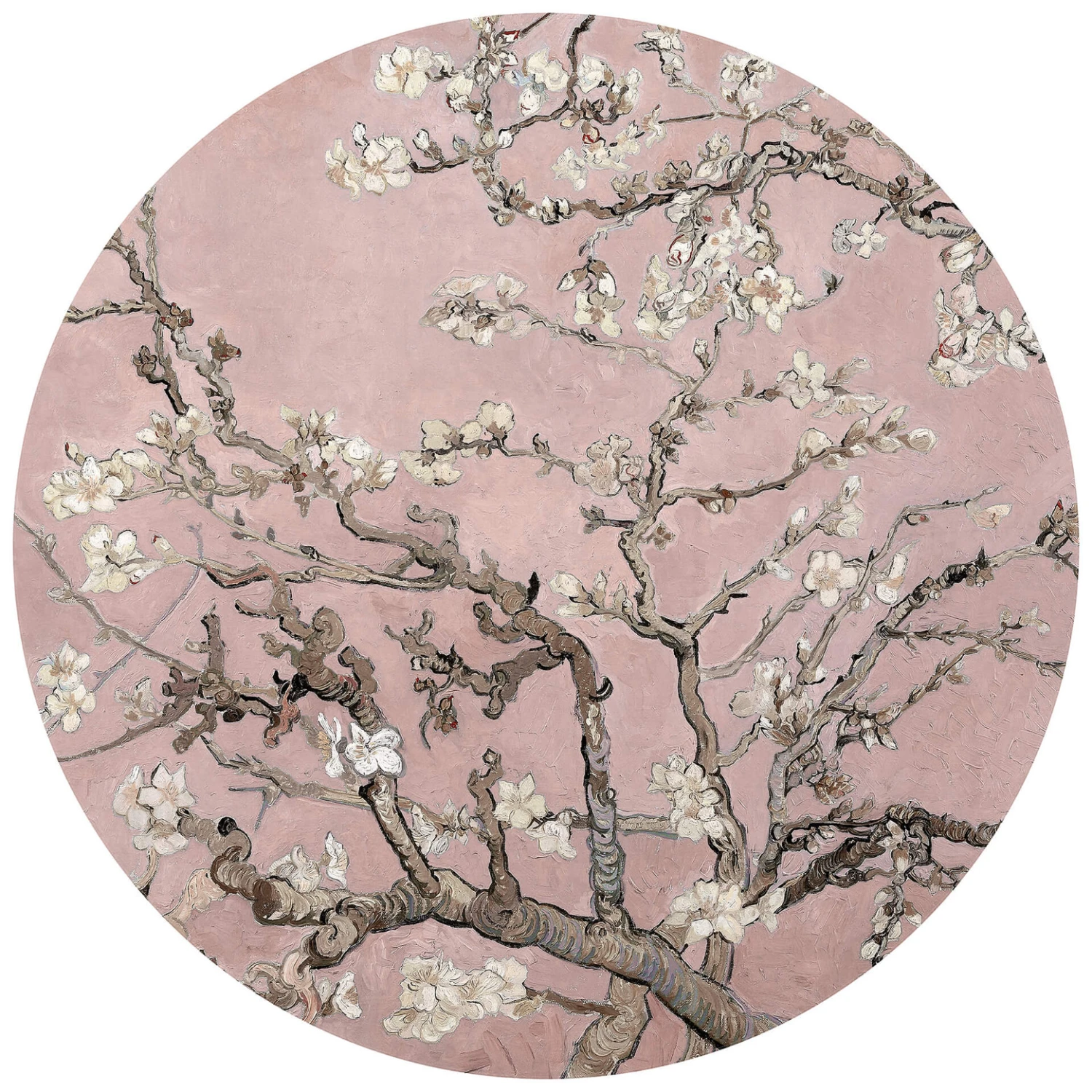 Round Wallpaper Van Gogh - Almond Blossom Rosé - Image 2