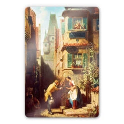 Glass Print Spitzweg - The Eternal Wedding