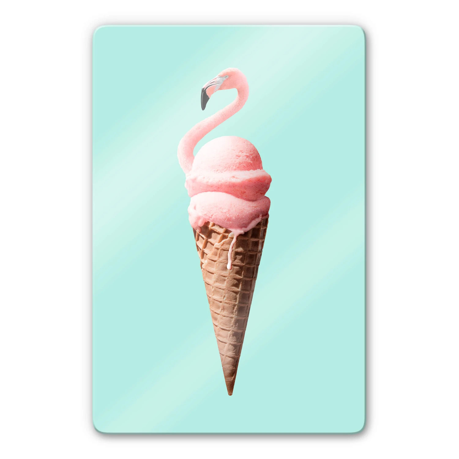 Glass Print Loose - Flamingo Ice