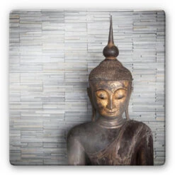 Thailand Buddha Glass Art - Square