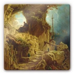 Spitzweg - The Hermit Glass Art